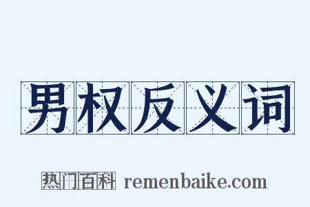 男权反义词是什么意思的图片